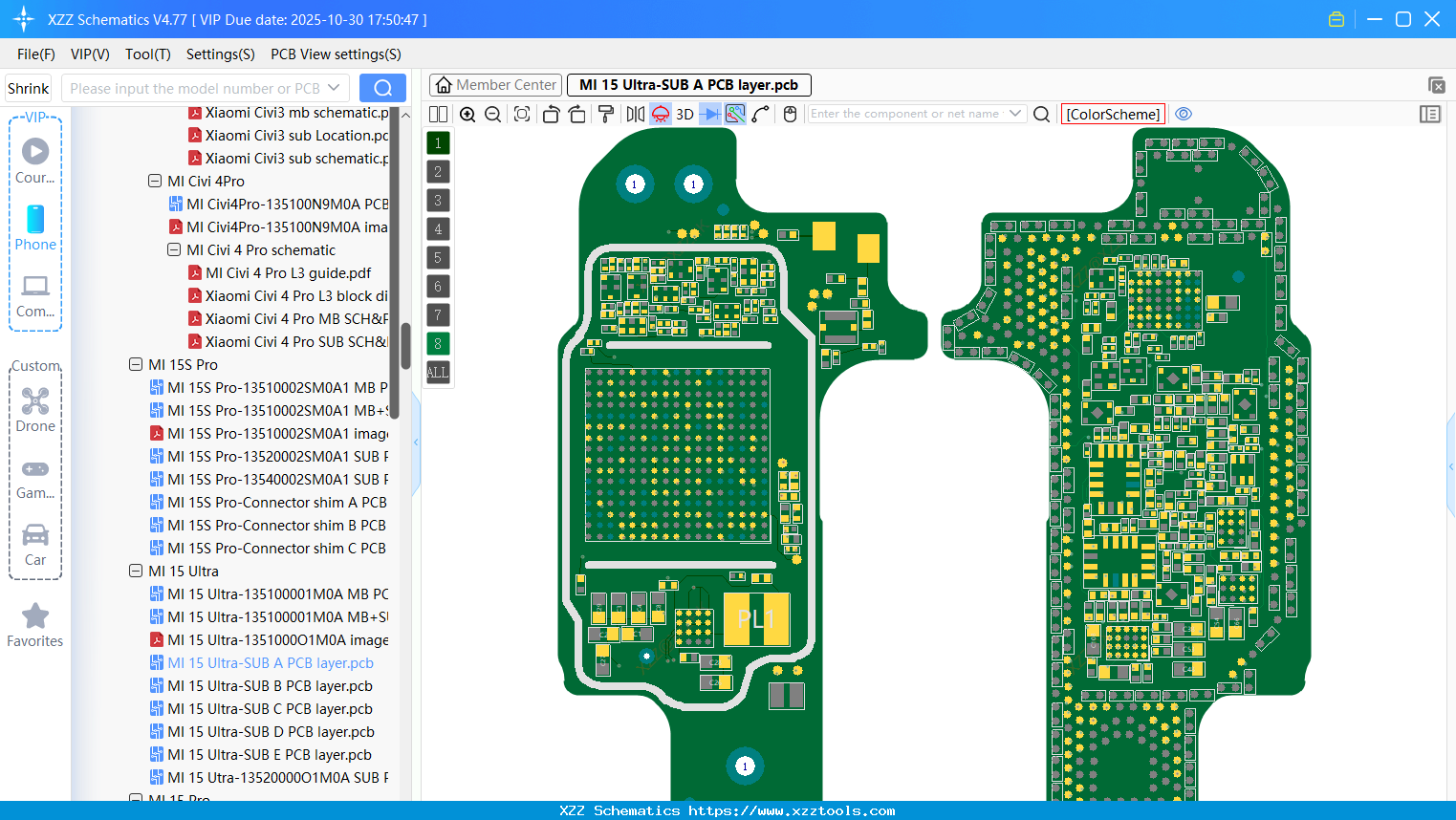 Xiaomi MI 15 Ultra-SUB A PCB Layer